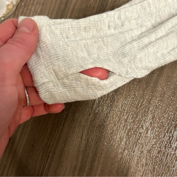 Athleta Studio Barre Sweatshirt in Fog Heather Grey - Picture 9 of 13